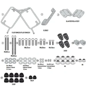 Nie przegap Stelaż kufrów bocznych Monokey Cam-Side Kappa KL One-Fit Suzuki V-Strom 1050/ SE/ XT (20-)/ DE (23-)