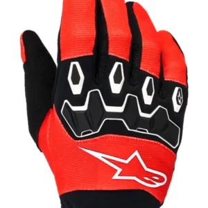 Łatwy zwrot Rękawice cross dziecięce Alpinestars MX Full Bore V2 czarno-czerwone