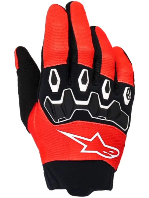 Łatwy zwrot Rękawice cross dziecięce Alpinestars MX Full Bore V2 czarno-czerwone