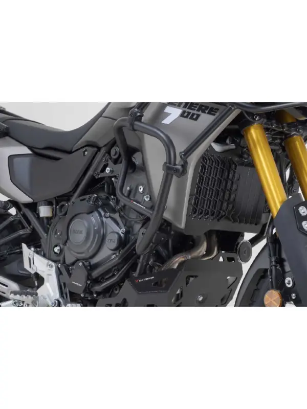 Darmowy zwrot Crashbary SW-MOTECH stalowe, czarne Yamaha Tenere 700 (24-)