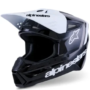 Premium Kask enduro Alpinestars SM3 Radium czarno-szaro-biały