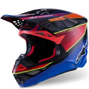 Kask enduro Alpinestars MX Supertech M10 Era niebiesko-czerwony-fluo Hit cenowy