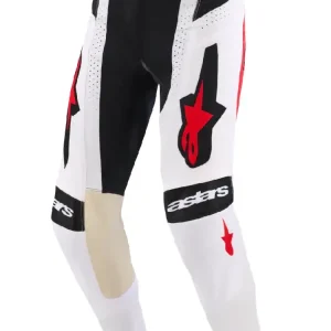 Spodnie cross Alpinestars MX Techstar Knif czarno-biało-czerwone Zniżka