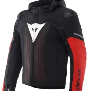 Kurtka motocyklowa tekstylna Dainese Super Sprint Air Tex czarno-biało-czerwona Premium