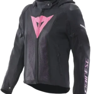 Niska cena Kurtka motocyklowa damska tekstylna Dainese Super Sprint Air Tex czarno-różowo-fioletowa