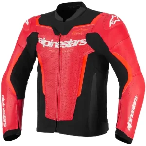 Super okazja Kurtka motocyklowa skórzana Alpinestars GP Force Airflow v2 czarno-czerwona