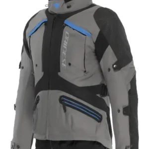 Bezpieczna płatność Kurtka motocyklowa tekstylna Dainese Gullfoss D-Dry szaro-czarno-niebieska