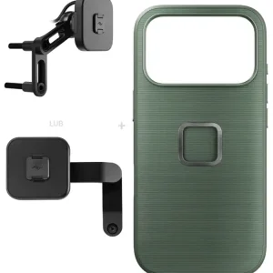 Bezpieczne zakupy Zestaw na motocykl: etui Peak Design Mobile Everyday Fabric do smartfona Iphone 17 Pro z mocowaniem motocykla