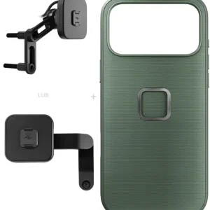 Zestaw na motocykl: etui Peak Design Mobile Everyday Fabric do smartfona Iphone 17 Pro Max z mocowaniem motocykla Bezpieczna płatność
