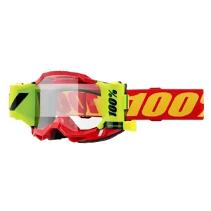 Oferta Gogle motocyklowe 100% Accuri 2 ForeCast Roll-Off z przezroczystą szybką czerwono-żółte