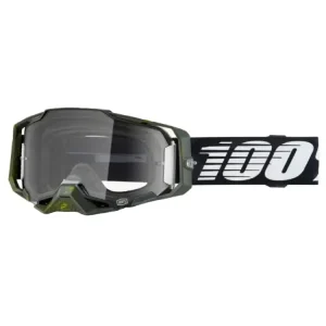 Gogle motocyklowe 100% Armega Koropi z przezroczystą szybką, zielono-niebieskie Zniżka