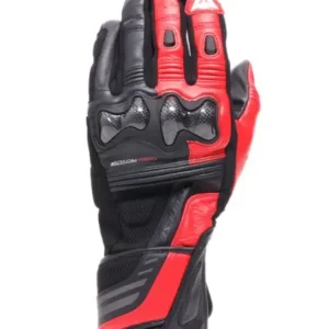 Bezpieczna płatność Rękawice motocyklowe Dainese Reacto Carbon Long czarno-czerwone