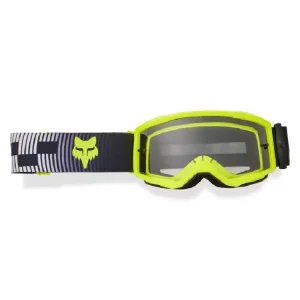 Tylko dziś Gogle motocyklowe dziecięce Fox Main Collection z lustrzaną szybką, czarno-żółte