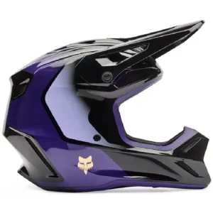 Zniżka Kask enduro Fox V3 Drip czarno-fioletowy