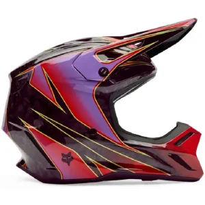 Kask enduro Fox V3 Rs Canvas czarno-czerwono-fioletowy Zamów dziś