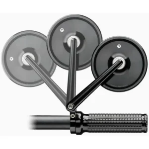 Popularny Lusterko motocyklowe uniwersalne Motogadget Mo.view Classic Pivot aluminiowe, czarne [długość ramienia: 110 mm] [kompatybilne z kierownicami: 22,2 mm]