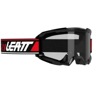 Oferta limitowana Gogle motocyklowe Leatt Vizion 2.5 z przezroczystą szybką, czarno-biało-czerwone