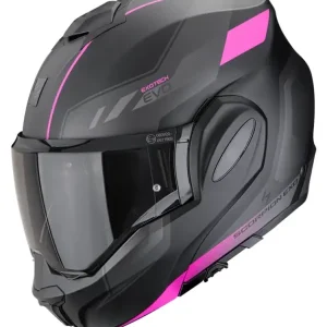 Kask szczękowy Scorpion Exo-Tech Evo Socius czarno-różowy matowy Rabat