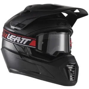 Wyprzedaż Kask enduro Leatt Moto 7.5 czarny z goglami czarno-szaro-czerwonymi