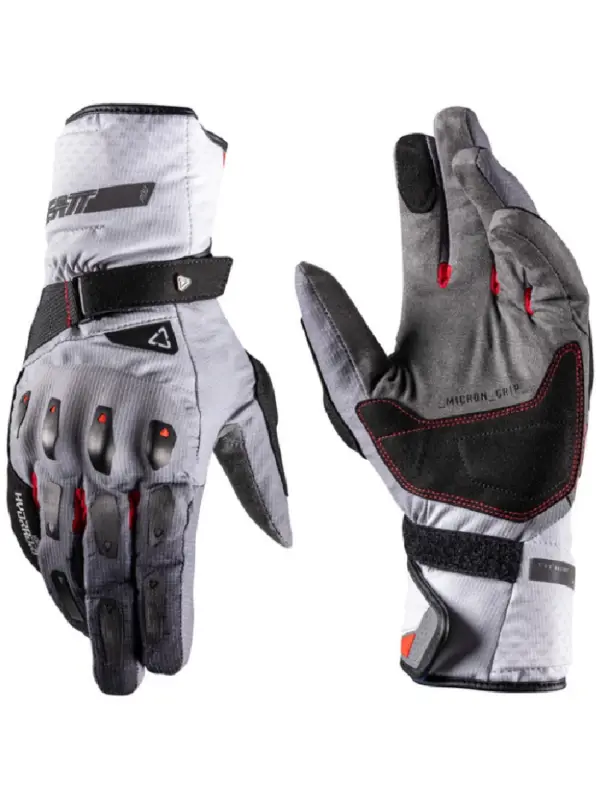 Nie przegap Rękawice motocyklowe Leatt ADV Subzero 5.5 Iron czarno-biało-szare