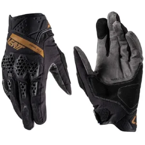 Rękawice motocyklowe Leatt Hydradri 6.5 Short Stealth czarno-szaro-brązowe Promocja