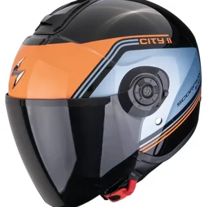 Kask otwarty Scorpion Exo-City II Vita czarno-niebiesko-pomarańczowy Oferta