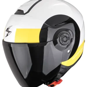 Zniżka Kask otwarty Scorpion Exo-City II Sheer biało-czarno-żółty