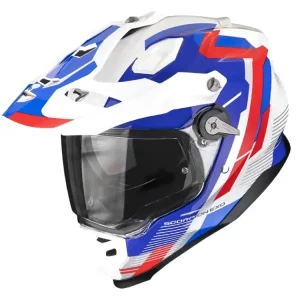 Oferta czasowa Kask adventure Scorpion ADF-9000 Air Patrol biało-niebiesko-czerwony