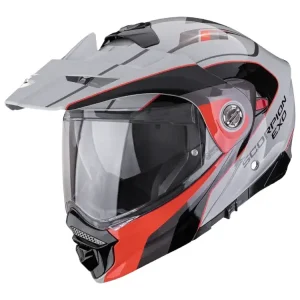 Obniżka ceny Kask adventure Scorpion ADX-2 Kamps szaro-czerwony