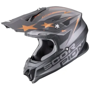 Kask enduro Scorpion VX-16 Evo Air Patriot srebrno-czarno-złoty Kup online