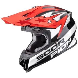 Kask enduro Scorpion VX-16 Evo Air Patriot czarno-biało-czerwony Ostatnie sztuki