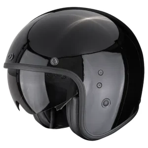 Darmowy zwrot Kask otwarty Scorpion Belfast Evo Solid czarny połysk