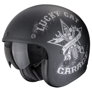 Tylko dziś Kask otwarty Scorpion Belfast Evo Hangar czarno-srebrny matowy