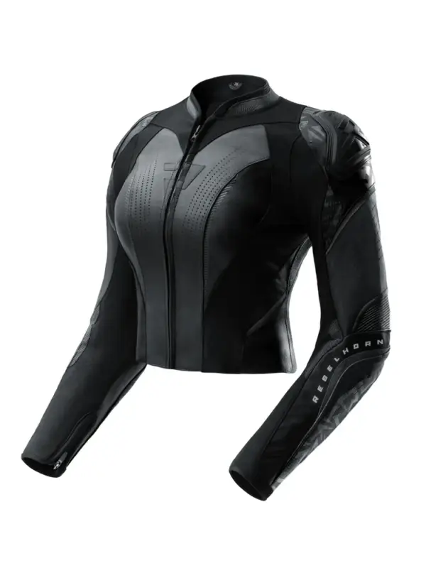 Kurtka motocyklowa damska skórzana Rebelhorn Diva RS czarna Dostępne od ręki