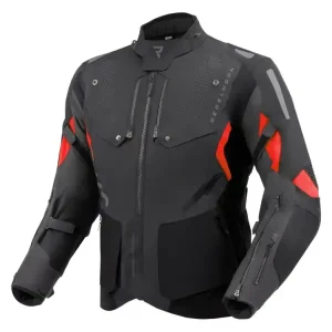 Zamów teraz Kurtka motocyklowa tekstylna Rebelhorn Hiker IV czarno-szaro-czerwona