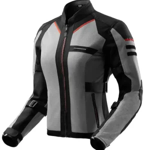 Kurtka motocyklowa tekstylna damska Rebelhorn Scandal 3 czarno-szaro-czerwona Niska cena