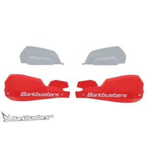 Bestseller Osłony dłoni Barkbusters VPS z regulowanymi deflektorami, czerwone + zestaw montażowy Kawasaki 250/300 Versys (17-)
