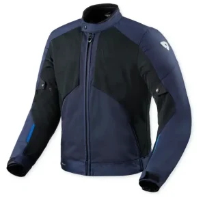 Wysoka jakość Kurtka motocyklowa tekstylna REV’IT! Torque 3 H2O czarno-ciemnoniebieska