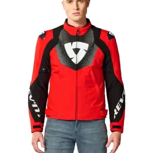 Kurtka motocyklowa tekstylna REV’IT! Hyperspeed 3 H2O czerwono-czarna Okazja