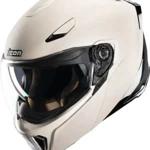 Łatwy zwrot Kask modułowy Icon Threshold™ Steady State biało-czarny