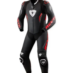 Wyprzedaż Kombinezon motocyklowy jednoczęściowy REV’IT! Argon 3 czarno-fluo czerwony