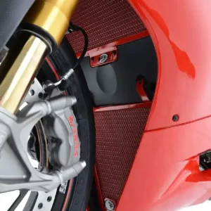 Wyjątkowa oferta Osłona chłodnicy R&G aluminiowa do Ducati Panigale 899 (13-)/ 959 (16-)/ 1199 (12-)/ 1299 (15-)/ V2 (20-) czerwona