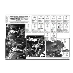 Nowy Stelaż kufrów bocznych Monokey Side Kappa Yamaha FZ6/ 600 Fazer (04-11) [mocowany do stelaża centralnego]
