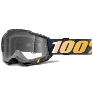 Gogle motocyklowe 100% Accuri 2 z przezroczystą szybką, czarno-żółte Nowy