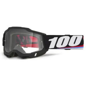 Niska cena Gogle motocyklowe 100% Accuri 2 z przezroczystą szybką, czarne